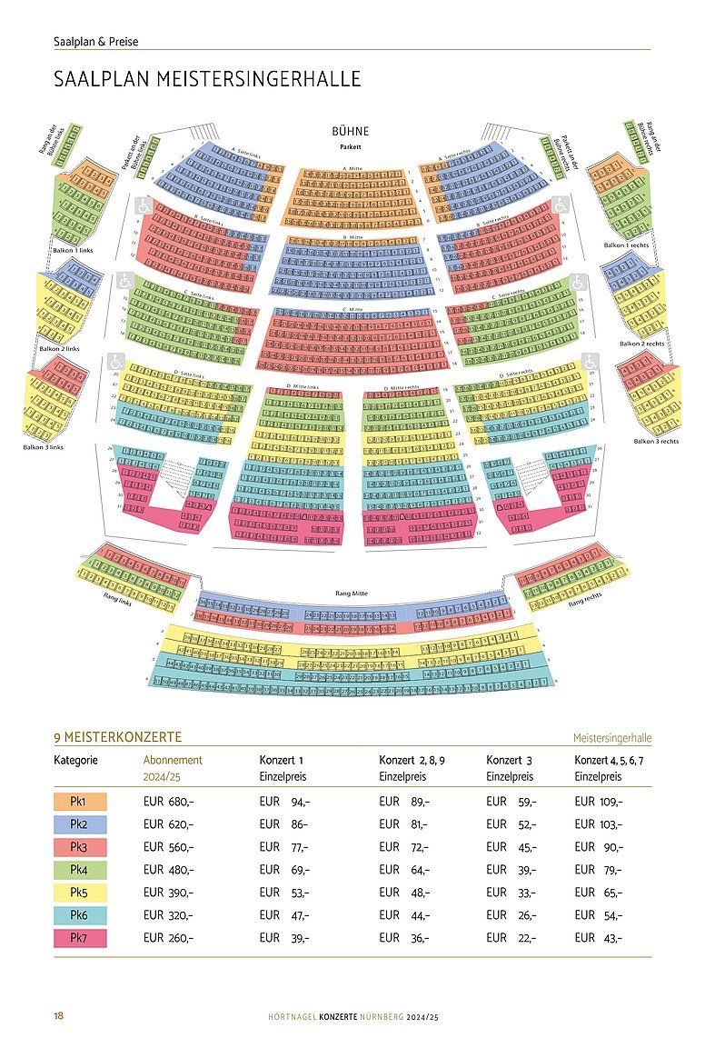 Hoertnagel Saalplan Meistersingerhalle Saison 2024/25